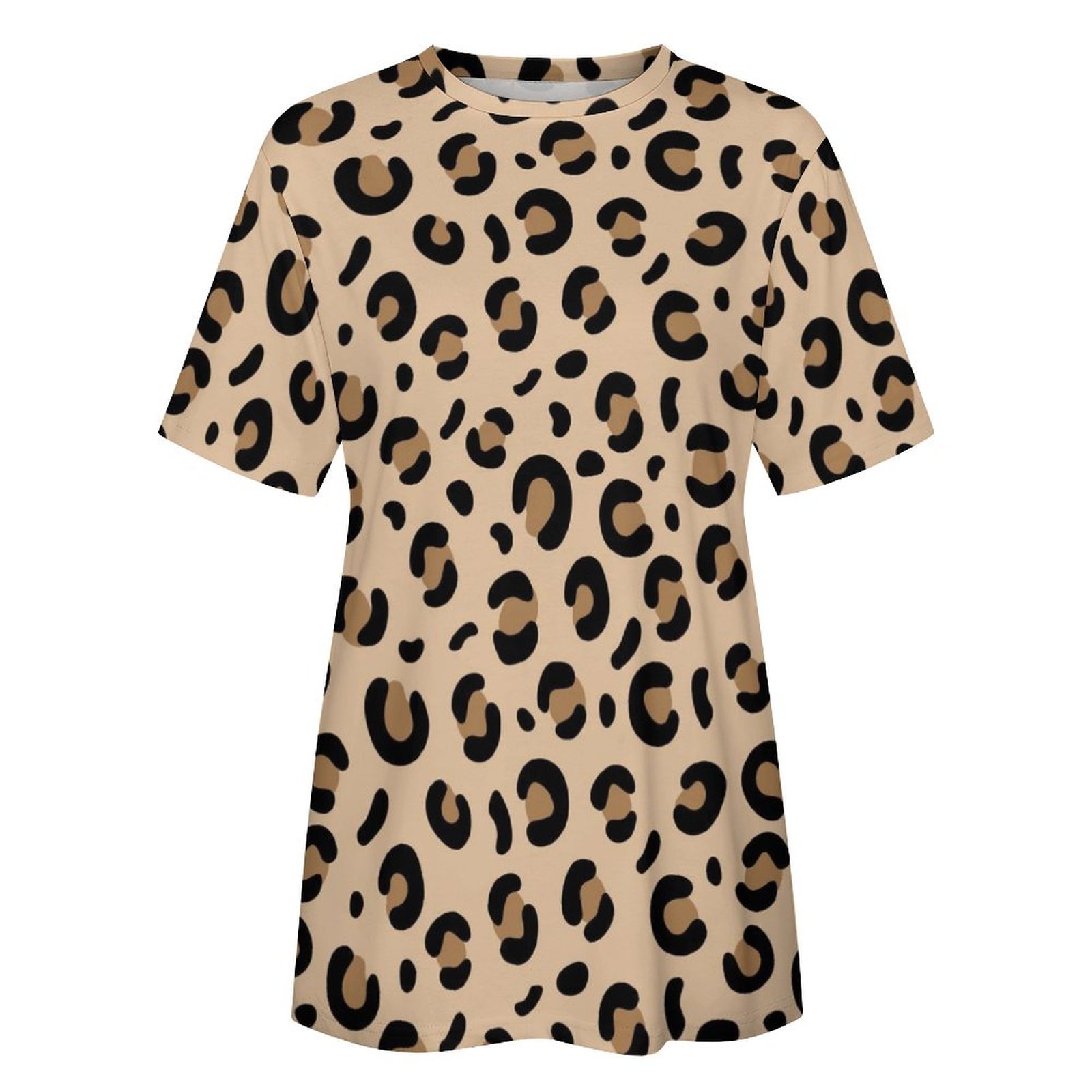 Caramel Leopard Print Cotton Tee – view 3
