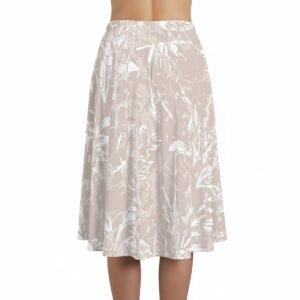 Women's ivory marble maxi skirt with pockets by Creamy Cougar