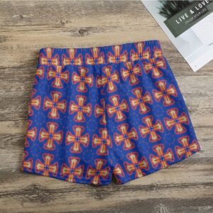 Royal Blue Starburst Print Casual Shorts by Creamy Cougar, view 2