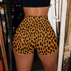 Classic Leopard Print High-Stretch Shorts – view 2