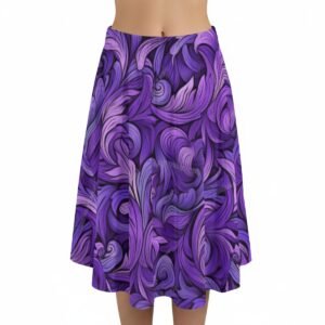 Women's deep purple swirl maxi skirt with pockets by Creamy Cougar