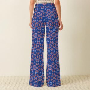 325888-554fa049-286c-45a5-acf6-0c035b2b70b3.jpg Cobalt Kaleidoscope Print Wide Leg Pants by Creamy Cougar, view 2