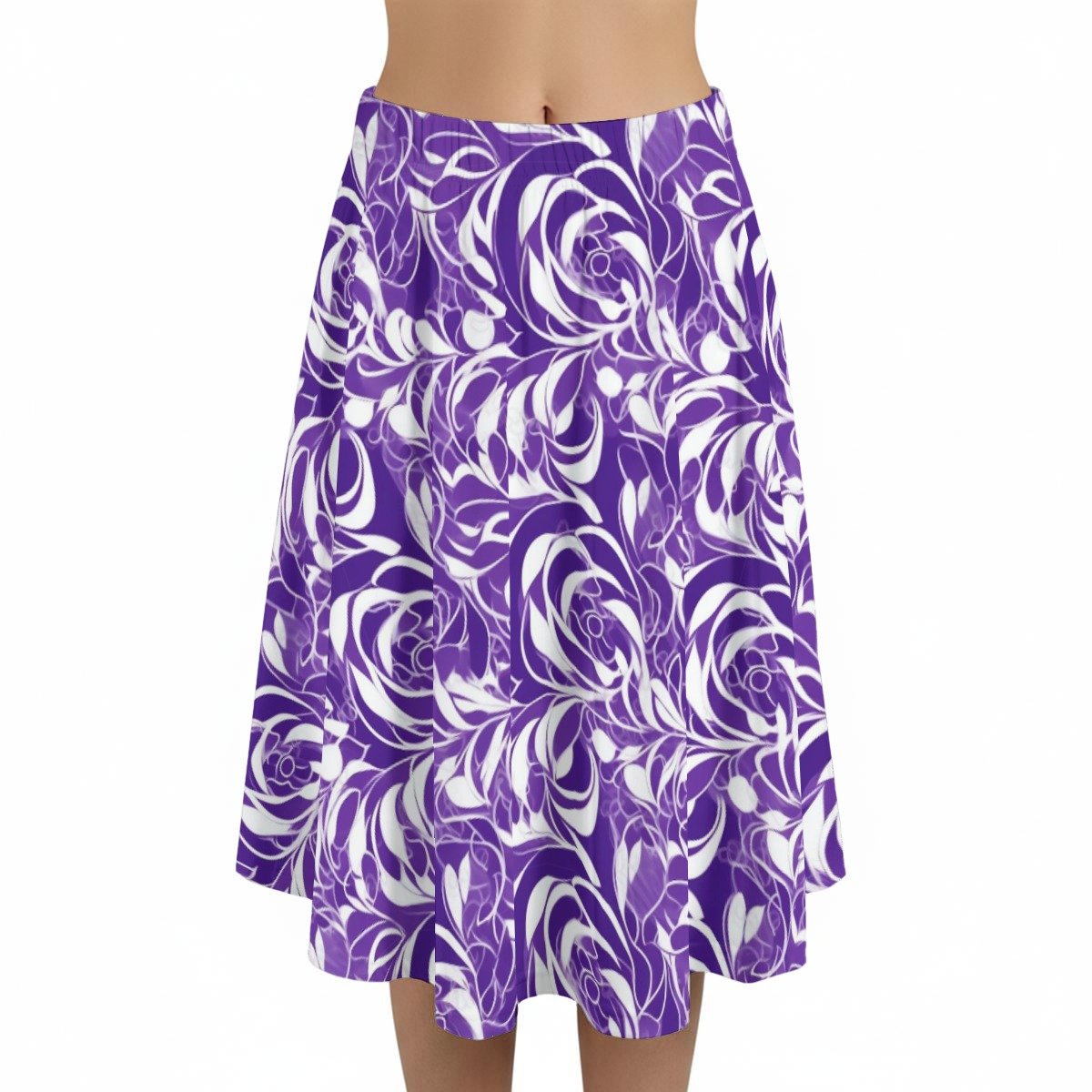Lavender Swirl Maxi Skirt with Pockets – view 2