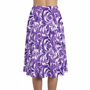 Women's lavender swirl maxi skirt with pockets by Creamy Cougar