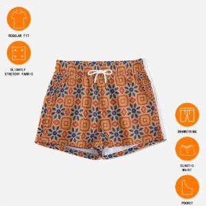 325888-e6de05f3-a11b-4393-8779-81bc132ae85a-1.jpg Woman wearing the Amber Medallion Print Casual Shorts by Creamy Cougar