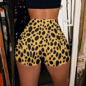 Cheetah Print High-Stretch Shorts – view 2