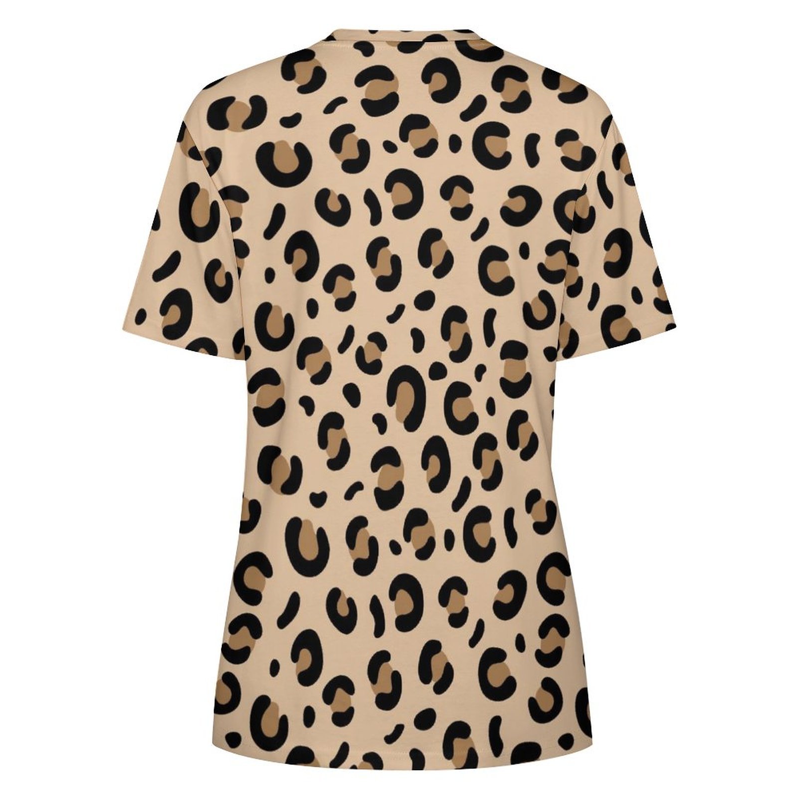 Caramel Leopard Print Cotton Tee – view 4